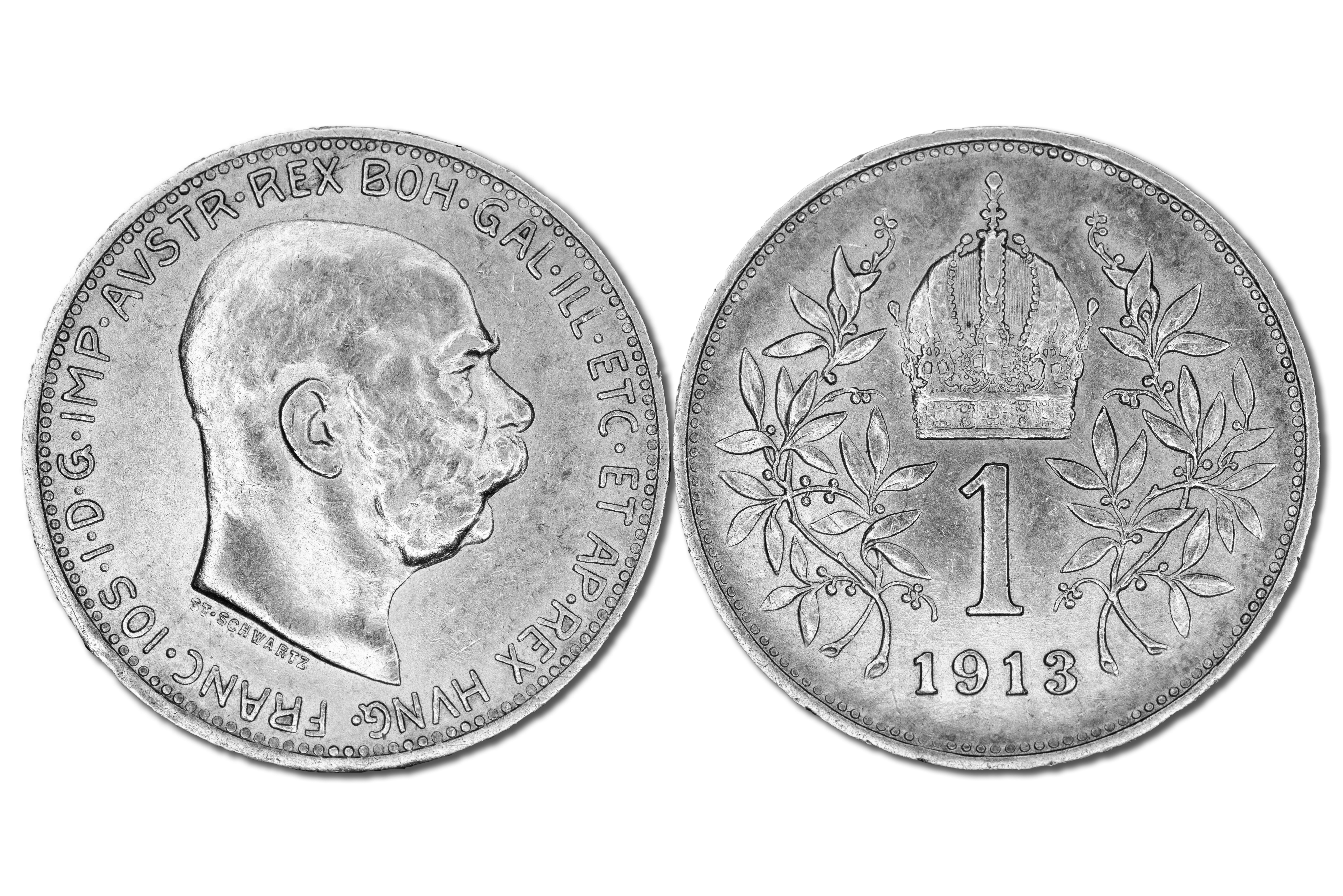 Silver Crown coin — Crown and Half-Crown coinage
